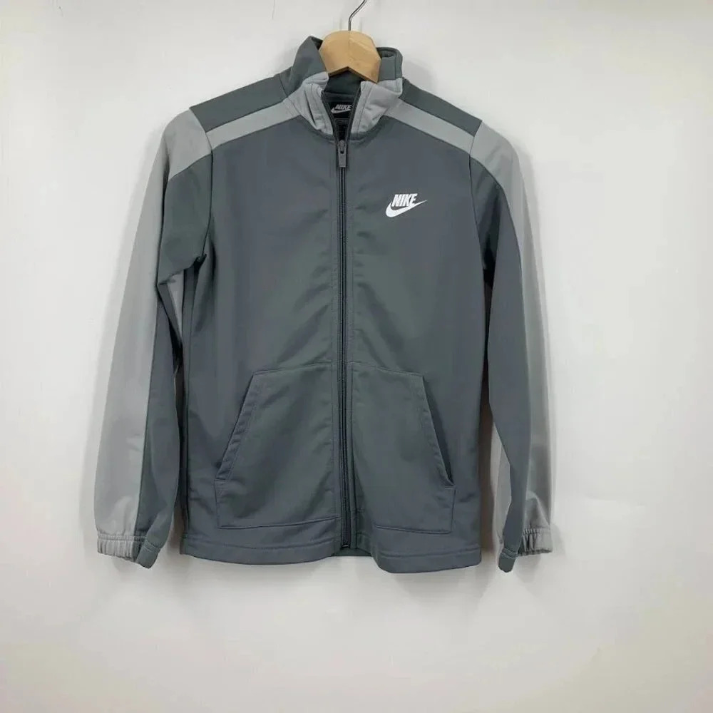 Nike Sportswear Boys Striped DD0324-084 Long Sleeve Track Suit Top Size M